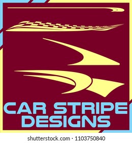 Tribal and cool Car stripe design set. Adhesive Vinyl stickers design for vehicles