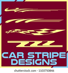 Tribal and cool Car stripe design set. Adhesive Vinyl stickers design for vehicles