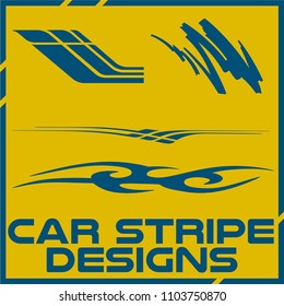 Tribal and cool Car stripe design set. Adhesive Vinyl stickers design for vehicles