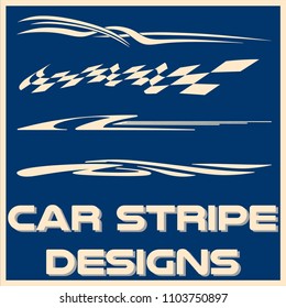 Tribal and cool Car stripe design set. Adhesive Vinyl stickers design for vehicles