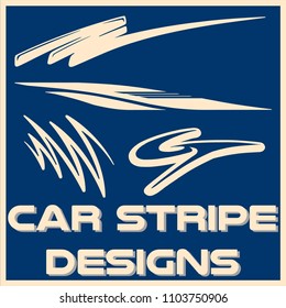 Tribal and cool Car stripe design set. Adhesive Vinyl stickers design for vehicles