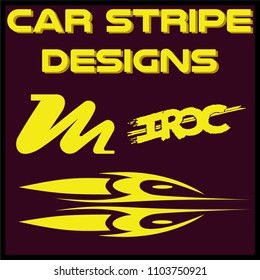 Tribal and cool Car stripe design set. Adhesive Vinyl stickers design for vehicles