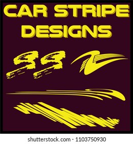 Tribal and cool Car stripe design set. Adhesive Vinyl stickers design for vehicles
