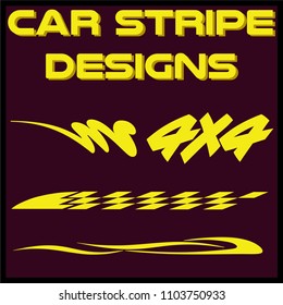 Tribal and cool Car stripe design set. Adhesive Vinyl stickers design for vehicles