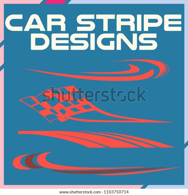 Tribal and cool Car stripe design set. Adhesive\
Vinyl stickers design for\
vehicles