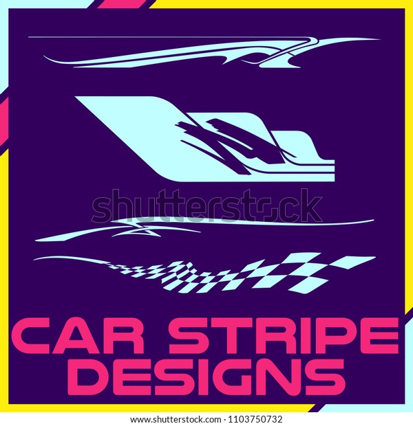 Tribal and cool Car stripe design set. Adhesive
Vinyl stickers design for
vehicles