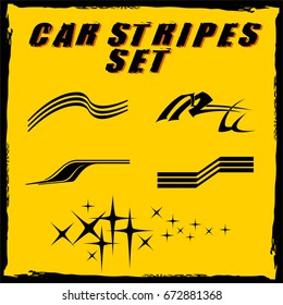 Tribal and cool Car stripe set top print on vinyl and adhesive on venicle