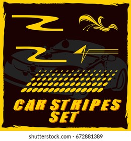 Tribal and cool Car stripe set top print on vinyl and adhesive on venicle