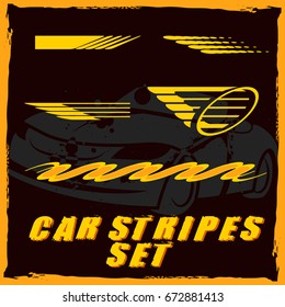 Tribal and cool Car stripe set top print on vinyl and adhesive on venicle