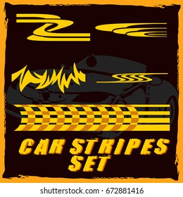 Tribal and cool Car stripe set top print on vinyl and adhesive on venicle