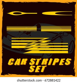 Tribal and cool Car stripe set top print on vinyl and adhesive on venicle