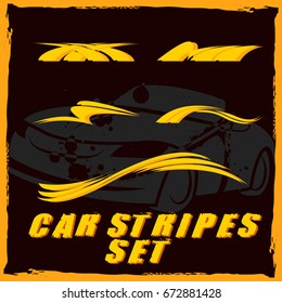 Tribal and cool Car stripe set top print on vinyl and adhesive on venicle