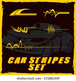 Tribal and cool Car stripe set top print on vinyl and adhesive on venicle