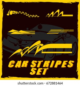 Tribal and cool Car stripe set top print on vinyl and adhesive on venicle