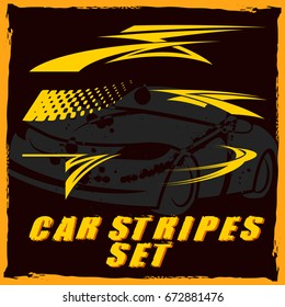 Tribal and cool Car stripe set top print on vinyl and adhesive on venicle