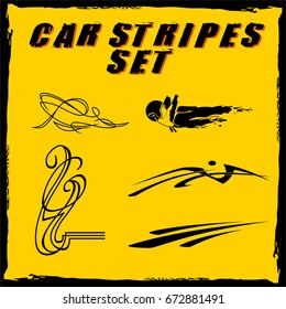 Tribal and cool Car stripe set top print on vinyl and adhesive on venicle