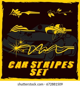 Tribal and cool Car stripe set top print on vinyl and adhesive on venicle