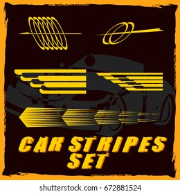 Tribal and cool Car stripe set top print on vinyl and adhesive on venicle