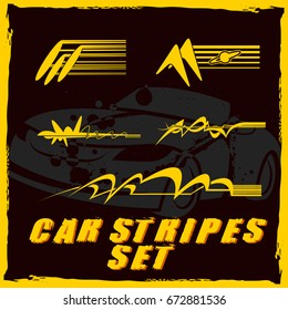 Tribal and cool Car stripe set top print on vinyl and adhesive on venicle