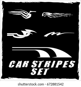 Tribal and cool Car stripe set top print on vinyl and adhesive on venicle