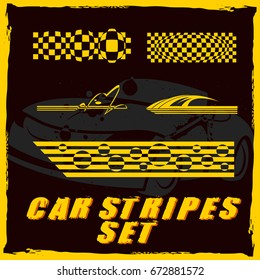 Tribal and cool Car stripe set top print on vinyl and adhesive on venicle