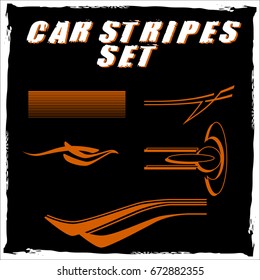 Tribal and cool Car stripe set top print on vinyl and adhesive on vehicle