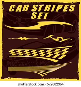 Tribal and cool Car stripe set top print on vinyl and adhesive on vehicle