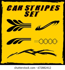 Tribal and cool Car stripe set top print on vinyl and adhesive on vehicle