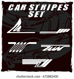 Tribal and cool Car stripe set top print on vinyl and adhesive on vehicle