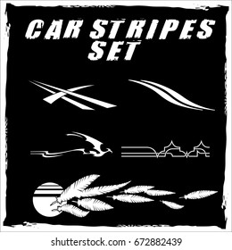 Tribal and cool Car stripe set top print on vinyl and adhesive on vehicle