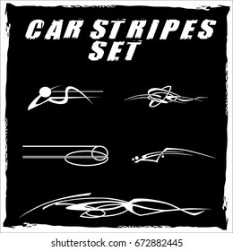 Tribal and cool Car stripe set top print on vinyl and adhesive on vehicle