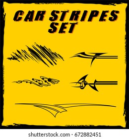 Tribal and cool Car stripe set top print on vinyl and adhesive on vehicle