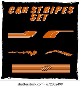 Tribal and cool Car stripe set top print on vinyl and adhesive on vehicle