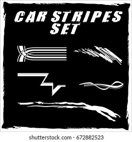 Tribal and cool Car stripe set top print on vinyl and adhesive on vehicle