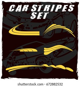 Tribal and cool Car stripe set top print on vinyl and adhesive on vehicle