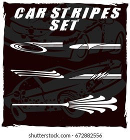 Tribal and cool Car stripe set top print on vinyl and adhesive on vehicle