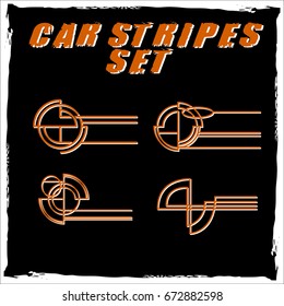 Tribal and cool Car stripe set top print on vinyl and adhesive on vehicle