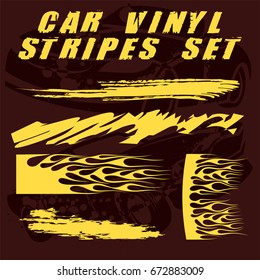 Tribal and cool Car stripe set top print on vinyl and adhesive on vehicle