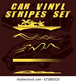 Tribal and cool Car stripe set top print on vinyl and adhesive on vehicle