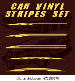 Tribal and cool Car stripe set top print on vinyl and adhesive on vehicle