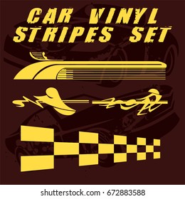 Tribal and cool Car stripe set top print on vinyl and adhesive on vehicle