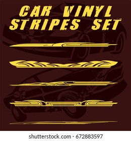 Tribal and cool Car stripe set top print on vinyl and adhesive on vehicle