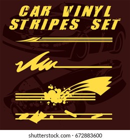 Tribal and cool Car stripe set top print on vinyl and adhesive on vehicle