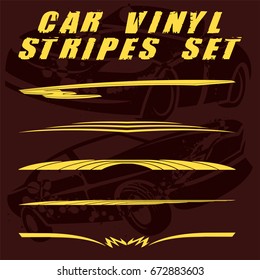 Tribal and cool Car stripe set top print on vinyl and adhesive on vehicle