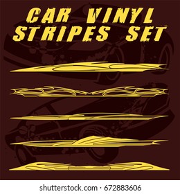 Tribal and cool Car stripe set top print on vinyl and adhesive on vehicle