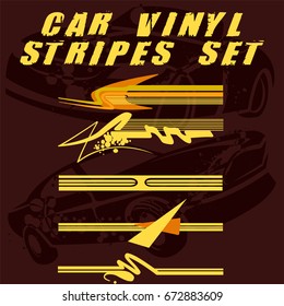 Tribal and cool Car stripe set top print on vinyl and adhesive on vehicle