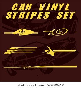 Tribal and cool Car stripe set top print on vinyl and adhesive on vehicle
