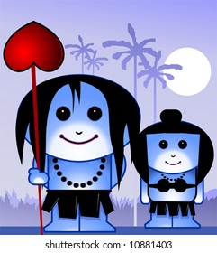 tribal couple 	