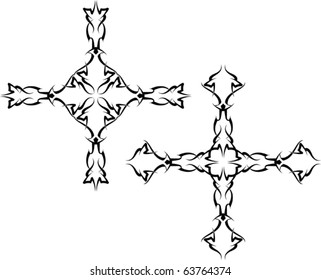 Tribal Cross Tattoo