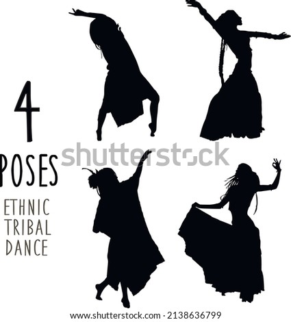 tribal dance ethno ethnic eco metal coins belly dance vector ilustration outline isolated cover symbol logo mystical bewitching witch mantra yoga skirt shaman dreadlocks whirl india buddha shakti girl